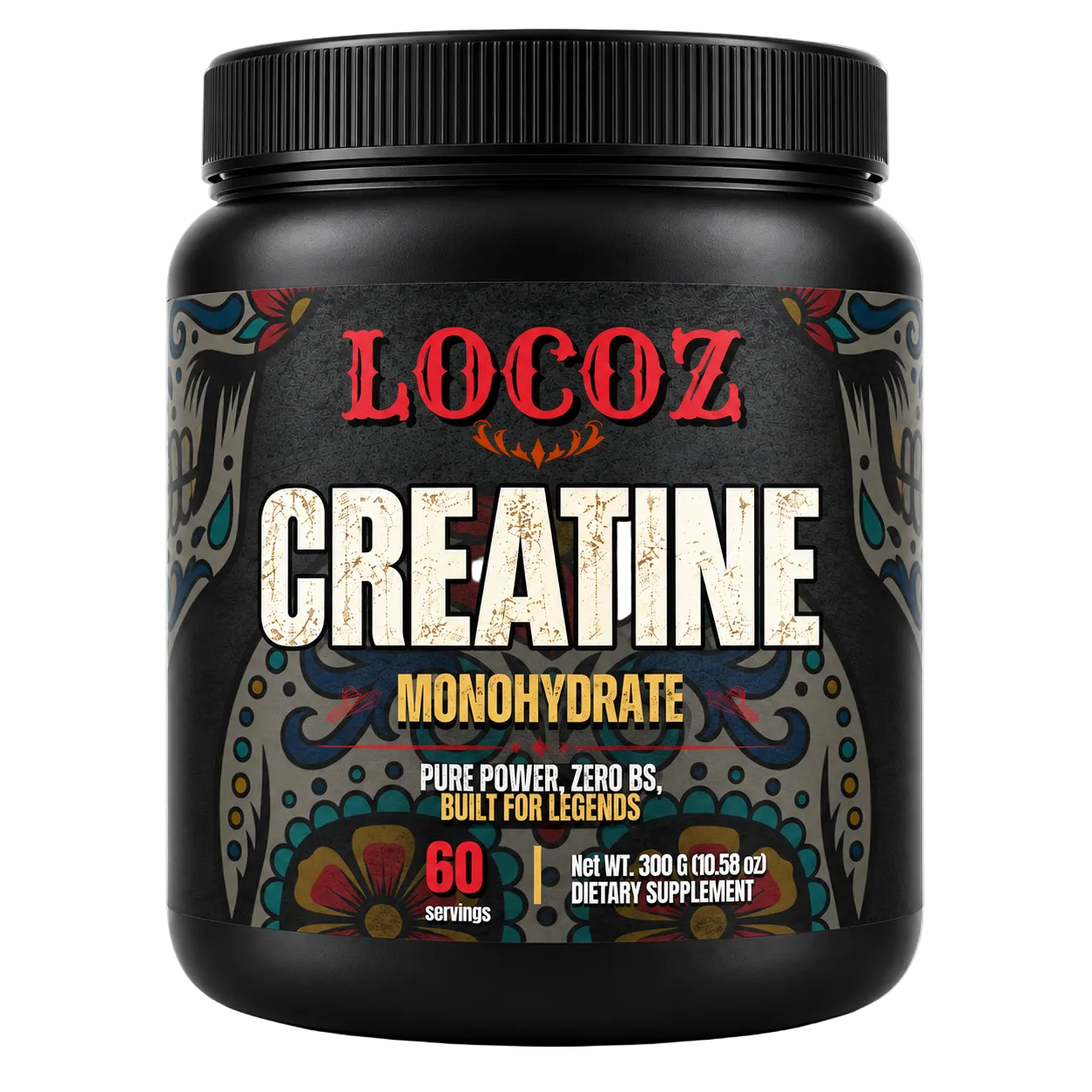 LOCOZ Creatine Monohydrate tub
